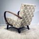 Paire de fauteuils vintage Halabala H 227 Art Déco