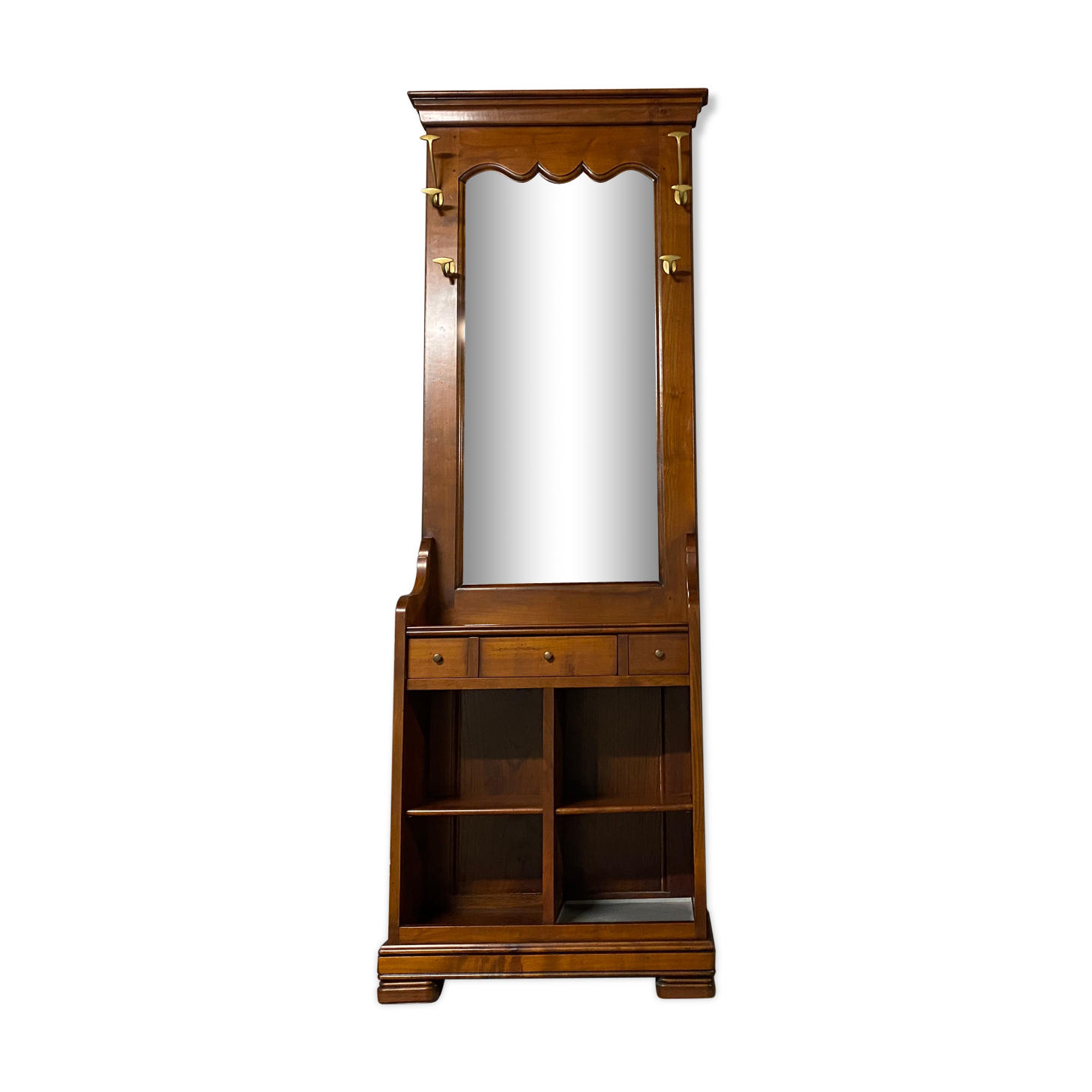 vintage 1970s walnut entrance locker room
