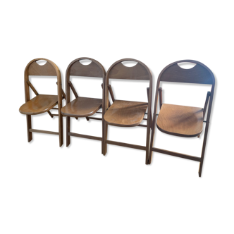Lot de 4 chaises pliables Bauhaus B 751 de Thonet 1930