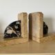 Pair of Art Deco marble bookends