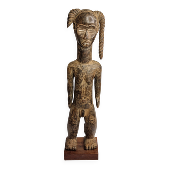 Dan Wooden Statue with Metal Ornaments – Ivory Coast, 47 cm