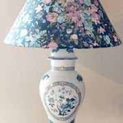 Limoges porcelain lamp Hergey – custom Liberty lampshade