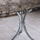 Chrome and smoked glass dining table in the style of Gastone Rinaldi, 1970.