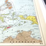 Vintage Map Indonesia Asia Archipelago 38x43cm from 1950