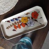 Plat poisson vintage à motif floral