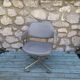 Swivel office chair, adjustable chrome skaï 60s 70s