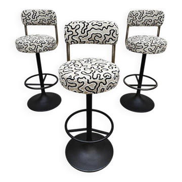 Swedish design Cobra barstools Borje Johanson ‘Swirl’
