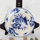 Petite assiette Sarreguemines décor floral bleu