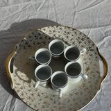 Set of 6 small espresso cups Germer Porcelain, made in Brazil.