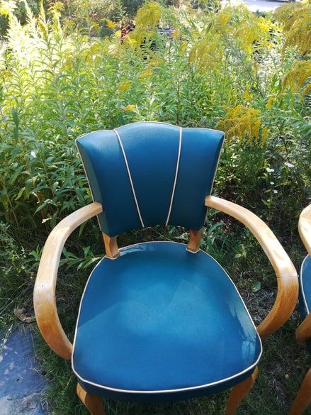Ensemble de 4 fauteuils bridge 1950