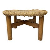 Italian Rush Stool by Lorenzo Forges Davanzati, 1960s