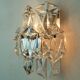 Elegant mid century sconce crystal glass prisms and chrome by kinkeldey 196