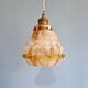 Duo de suspensions Art Déco en opaline et ouraline, 1920-30