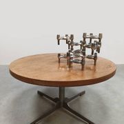 Table d'appoint ronde en design néerlandais vintage