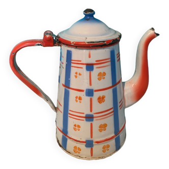 Cafetière en tôle émaillée - vintage