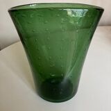 Empoli bubbles blown glass vase 1960