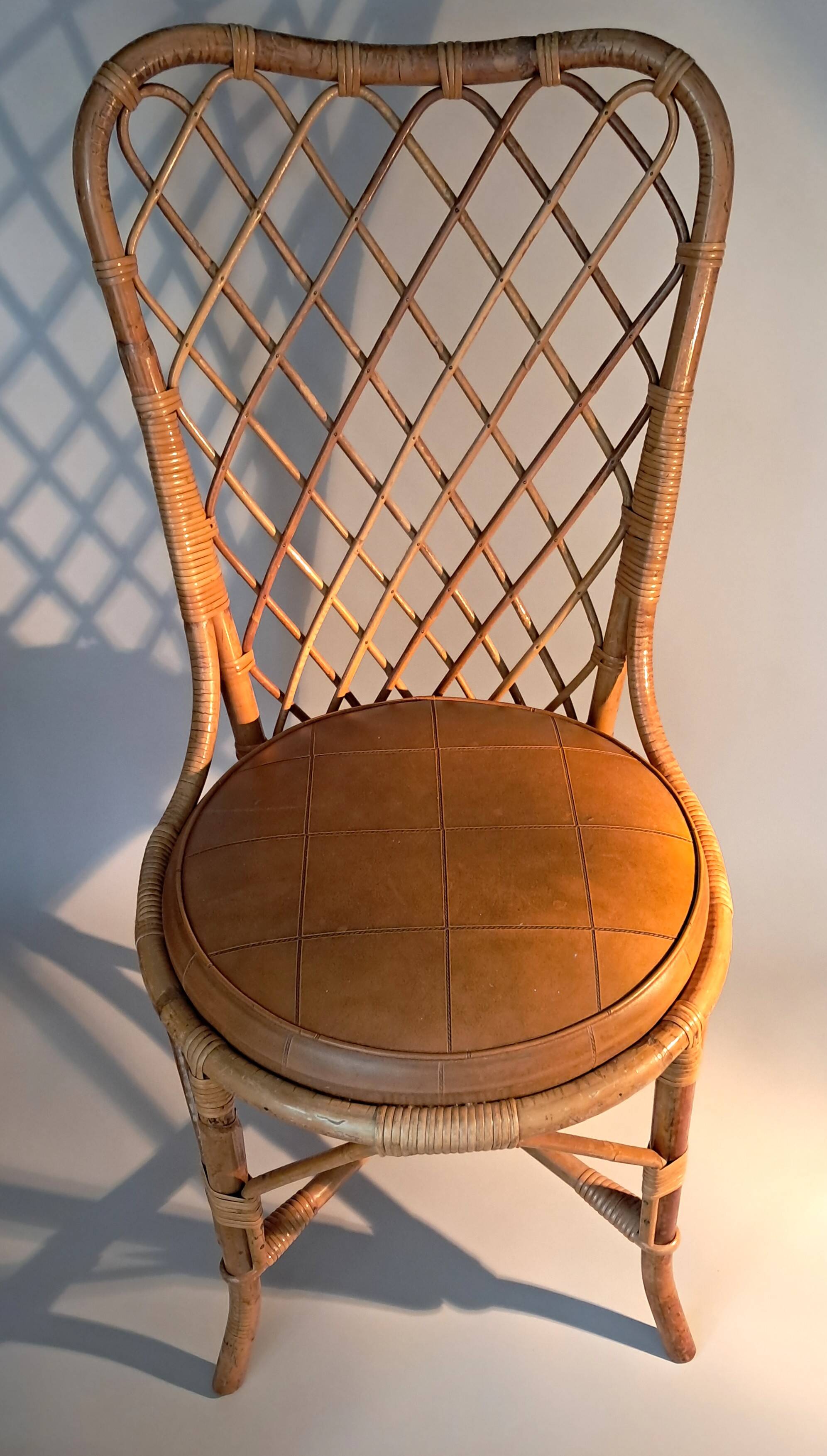 Rattan and bamboo chair 1950/1960.