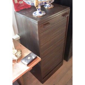 Vintage wooden roller shutter cabinets