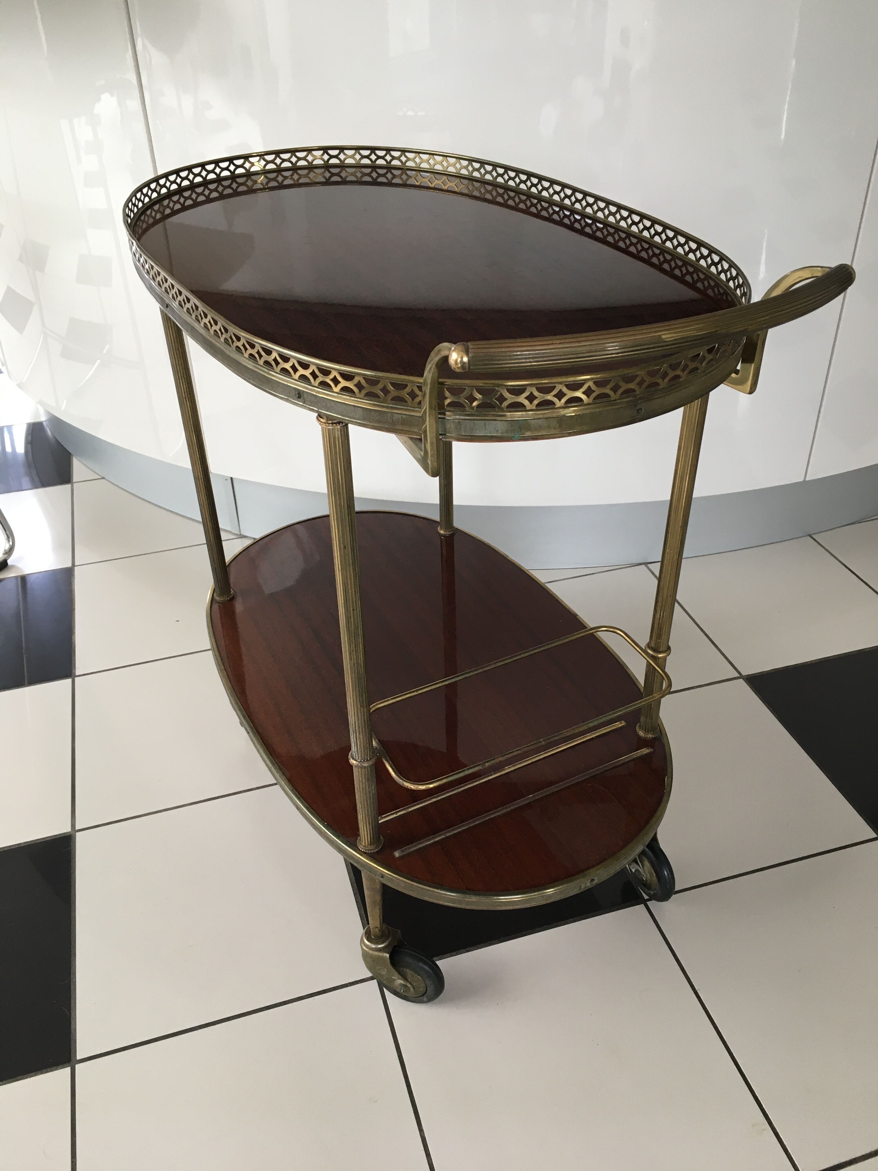 Brass serving table