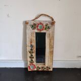 Mirror LA ROUE VALLAURIS in ceramic 1960s