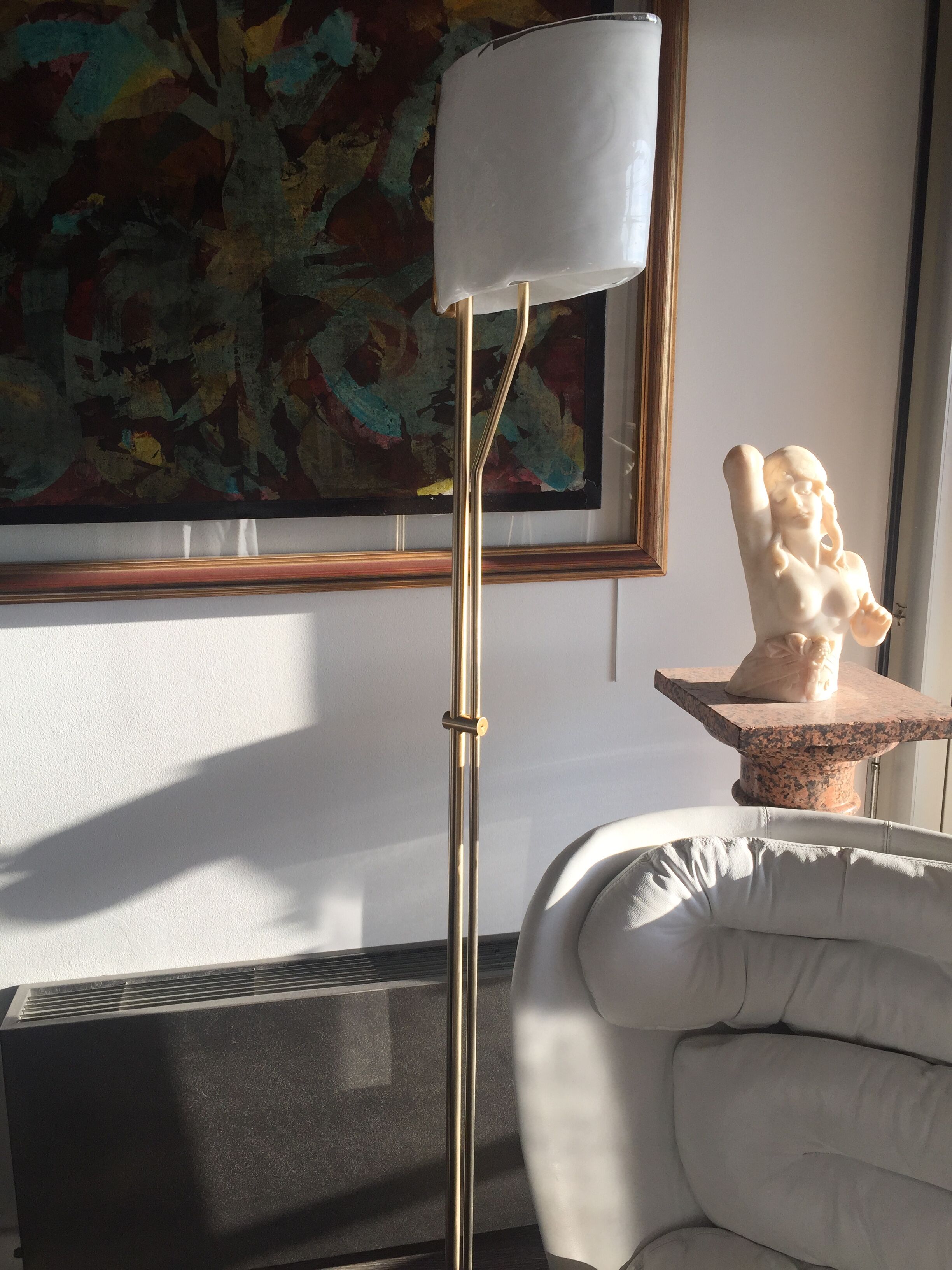 Wall glass floor lamp