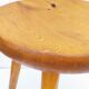 Large vintage folk art curved seat stool