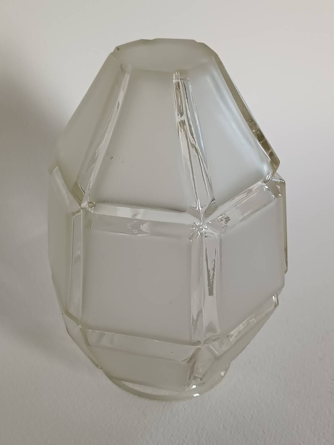 Copper ceiling light with frosted glass globe