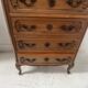 Regency-style chest of drawers in solid cherry wood, 20th century.