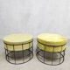 Vintage danish design wire coffee table stools Verner Panton