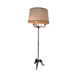 Lampadaire 3 têtes laiton et métal doré