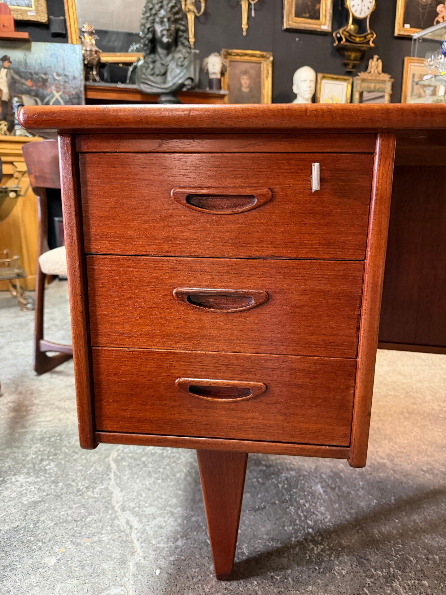 Boomerang desk double-sided by goran strand circa 1960 sweden