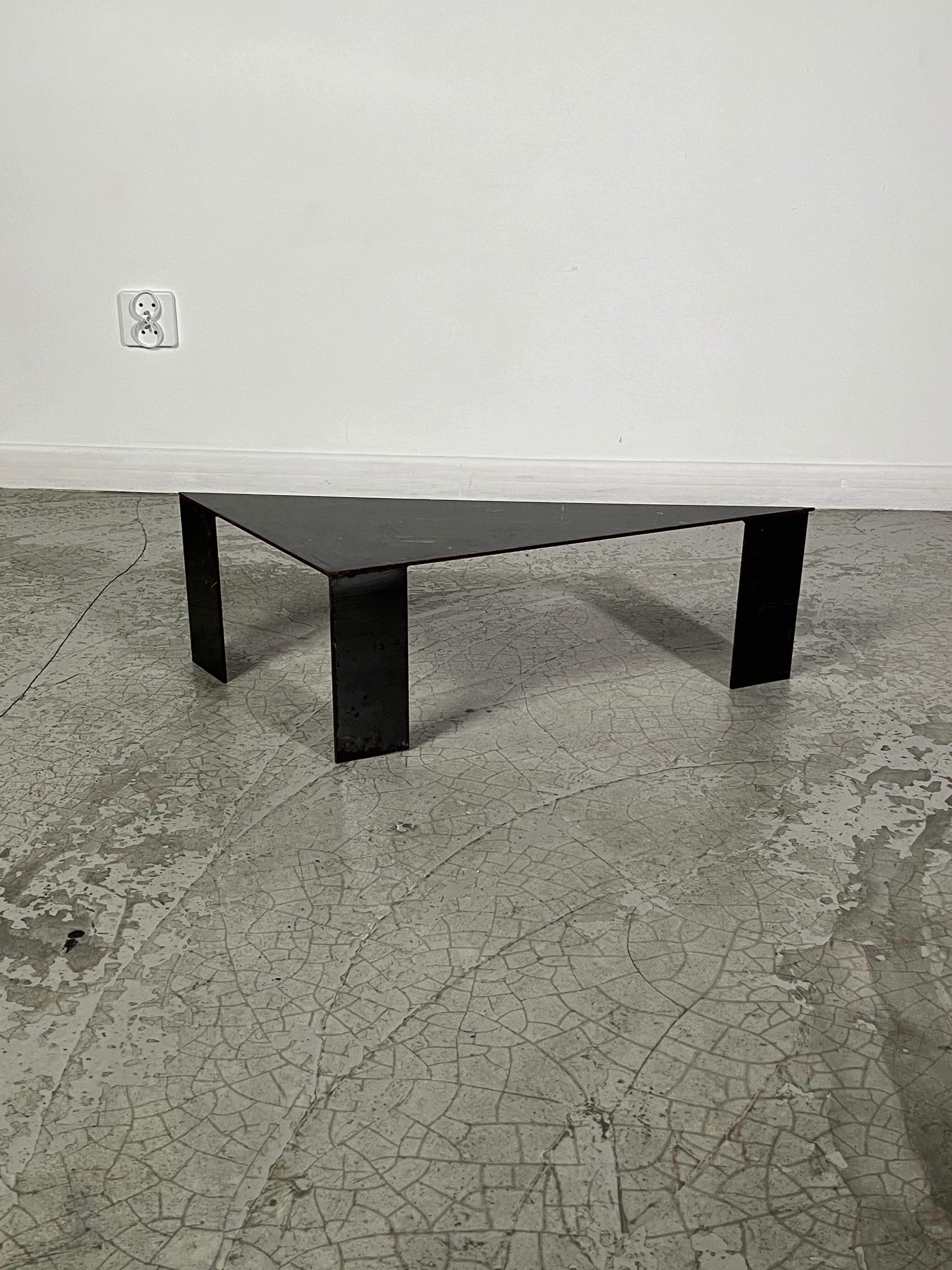 80s steel coffee table
