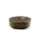 Luxury fossil brown marble ashtray bowl, France 1970s