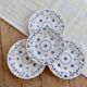 4 vintage dessert plates Churchill blue and white porcelain