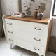 Commode vintage blanche