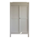 Parisian wardrobe with shelves, renovated oak wood.