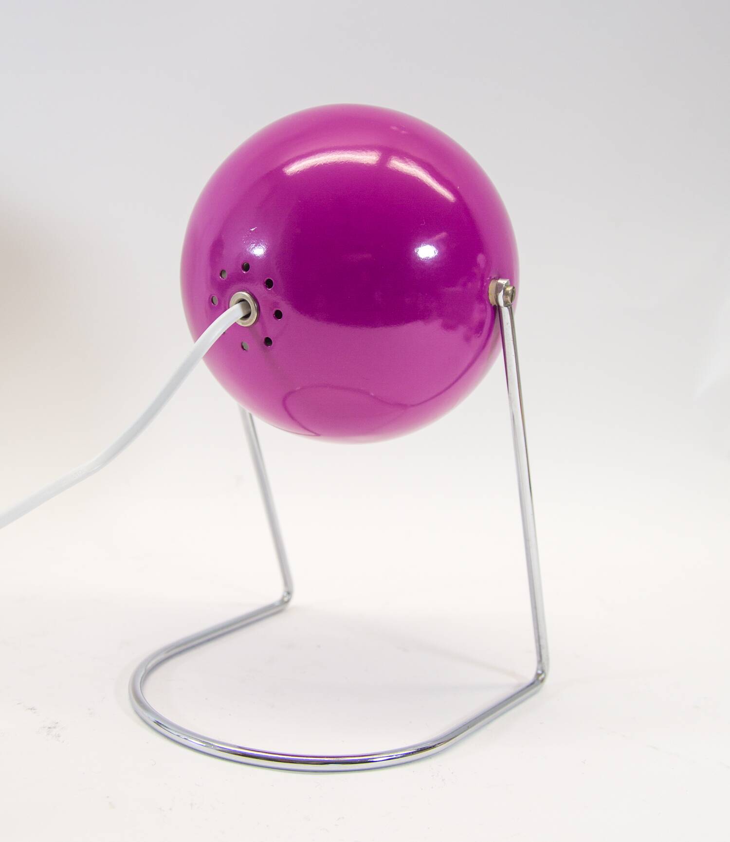 Space-age table lamp | purple and chrome | Vintage 70's