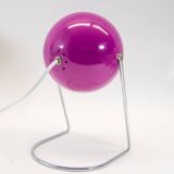 Lampe de table de l’ère spatiale | violet et chrome | Millésime années 70