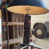 Lamp in chromed metal and bronze circa 1970