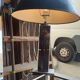 Chrome and bronze metal lamp, circa 1970