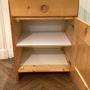 Bedside table/small chest of drawers in pine Charlotte Perriand Les Arcs