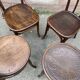 Lot de 4 chaises bistrot dépareillé bois courbé