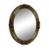 Oval wall mirror, golden floral pattern in stucco and wood, late 19th century