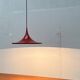 Red tulip pendant lamp from the mid-century space age by Rolf Krüger for Staff, 1960s.