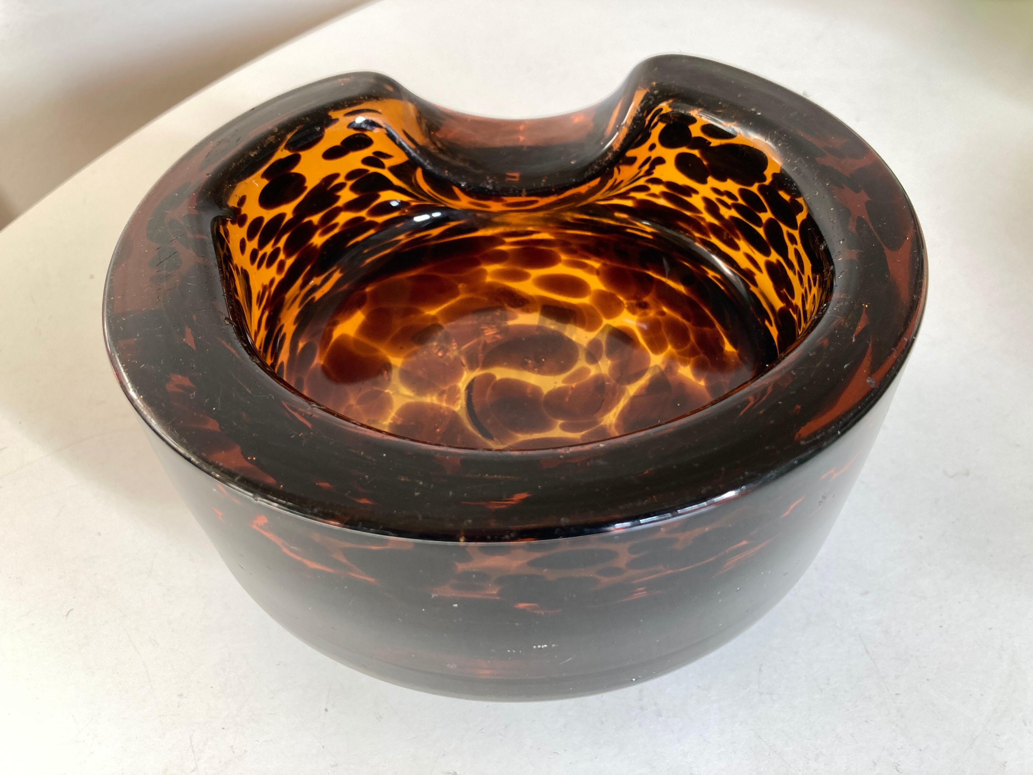 Empty glass pocket blown tortoiseshell 1970 XL