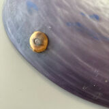 Lustre pate de verre violet bleu