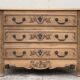 Louis XV style chest of drawers, solid raw oak, 1920.