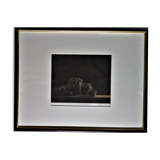 Gravure à l'aquatinte "Nature Morte aux Grès"