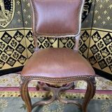Suite of 6 Regency-style walnut chairs
