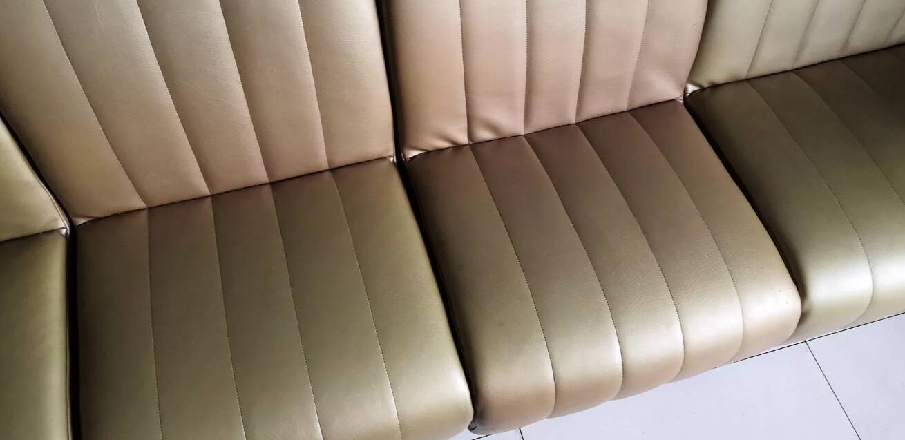 Page 1 of 17 Modular sofa, vintage 4-seater leatherette armchairs